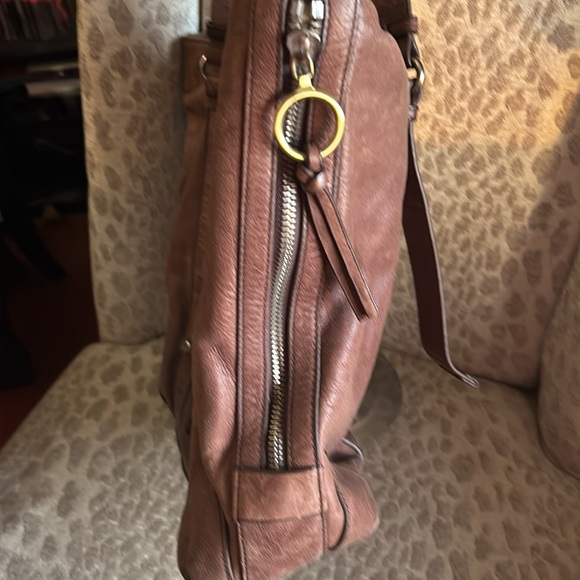 Chloe brown distressed Boho leather tote shoulder bag - Picture 7 of 17